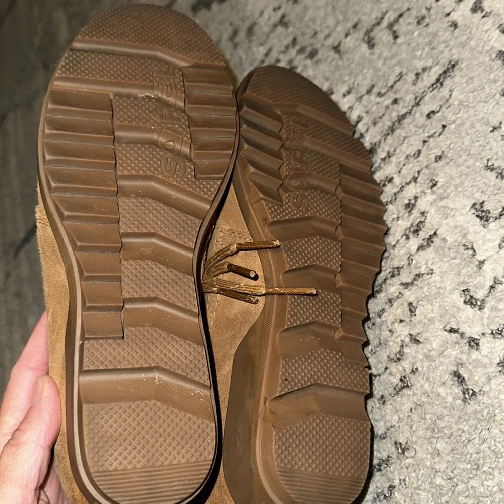 Sorel‎ Wedge Evie lace up bootie tan sz 8